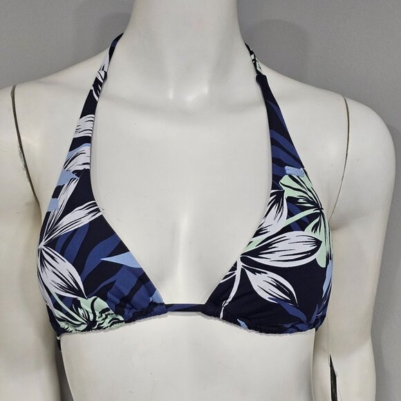 Roxy Mood Indigo Seaside Tropics Beach Classics Elongated Triangle Bikini Top - Picture 2 of 8